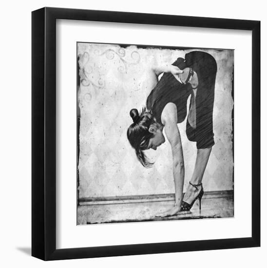 Ardha Baddha Padmottanasana-Gosia Janik-Framed Art Print