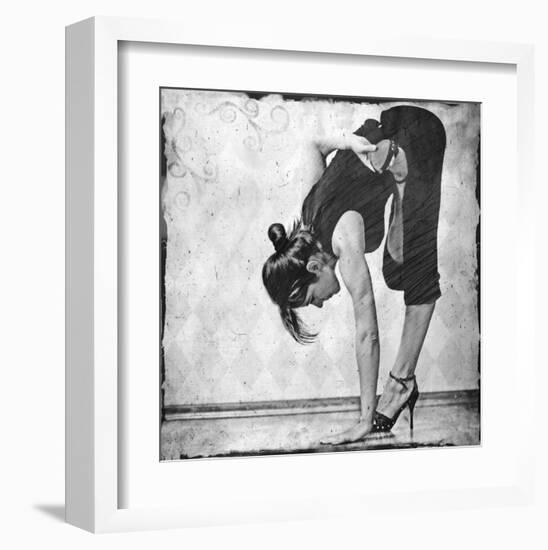 Ardha Baddha Padmottanasana-Gosia Janik-Framed Art Print