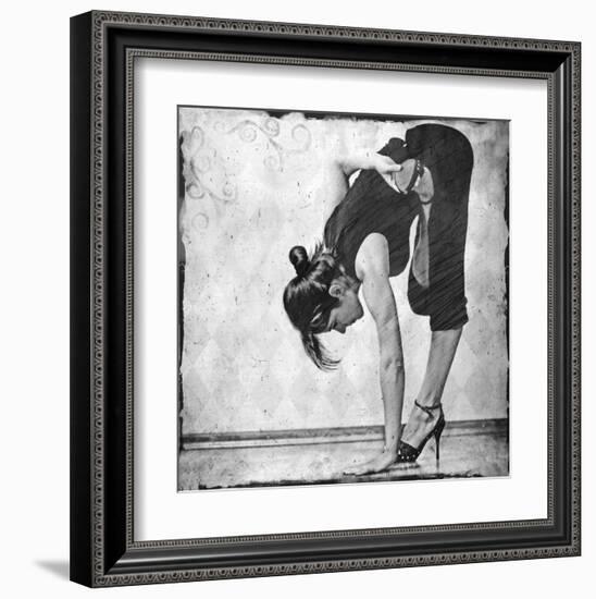 Ardha Baddha Padmottanasana-Gosia Janik-Framed Art Print