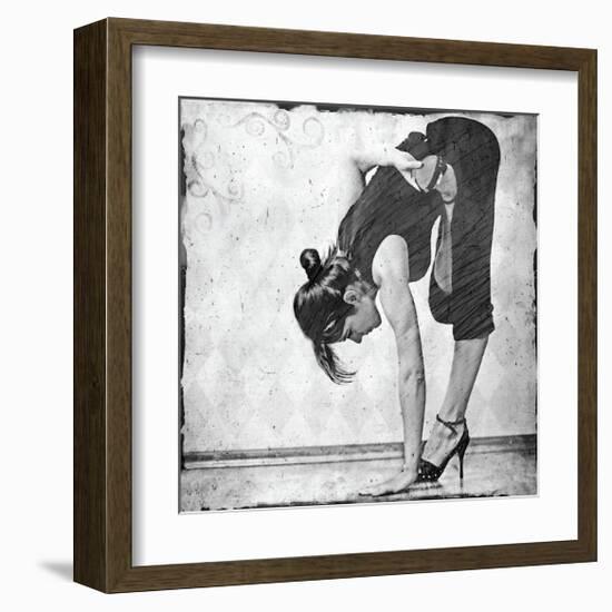 Ardha Baddha Padmottanasana-Gosia Janik-Framed Giclee Print