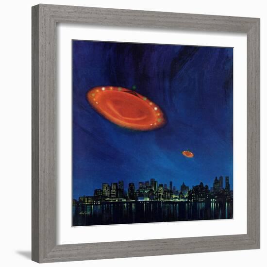 "Are Flying Saucers Real?," December 17, 1966-Paul Calle-Framed Giclee Print