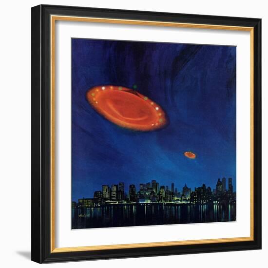 "Are Flying Saucers Real?," December 17, 1966-Paul Calle-Framed Giclee Print