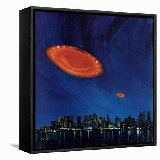 "Are Flying Saucers Real?," December 17, 1966-Paul Calle-Framed Premier Image Canvas