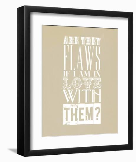 Are They Flaws-null-Framed Art Print