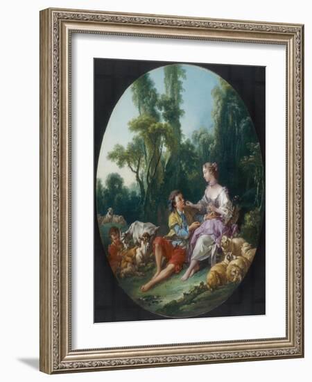 Are They Thinking About the Grape?, 1747-Francois Boucher-Framed Giclee Print