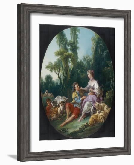 Are They Thinking About the Grape?, 1747-Francois Boucher-Framed Giclee Print