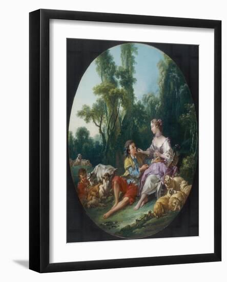Are They Thinking About the Grape?, 1747-Francois Boucher-Framed Giclee Print