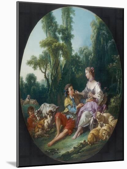 Are They Thinking About the Grape?, 1747-Francois Boucher-Mounted Giclee Print