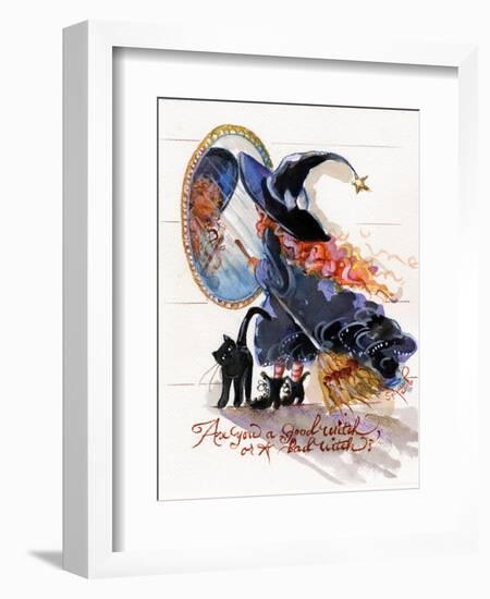 Are you a good witch or a bad witch? Halloween-sylvia pimental-Framed Art Print