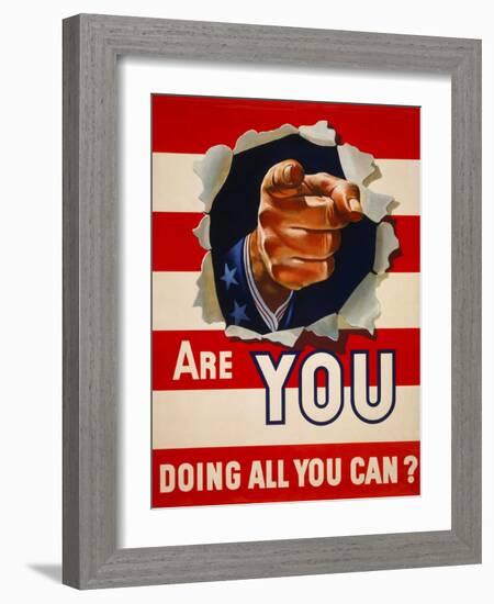 Are You Doing All You Can?-null-Framed Giclee Print