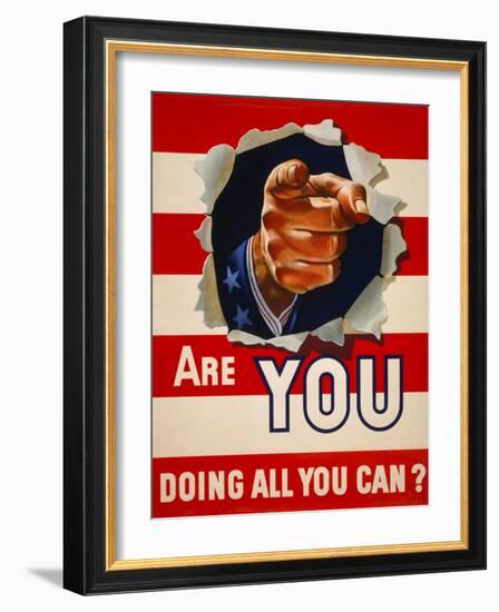 Are You Doing All You Can?-null-Framed Giclee Print