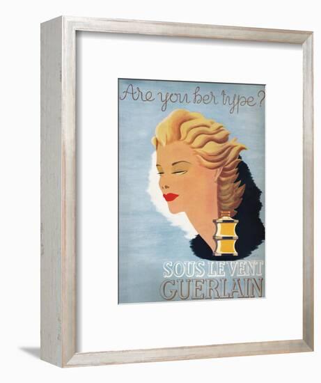 'Are you her type? - Sous Le Vent Guerlain', 1937-Unknown-Framed Giclee Print