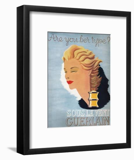 'Are you her type? - Sous Le Vent Guerlain', 1937-Unknown-Framed Giclee Print