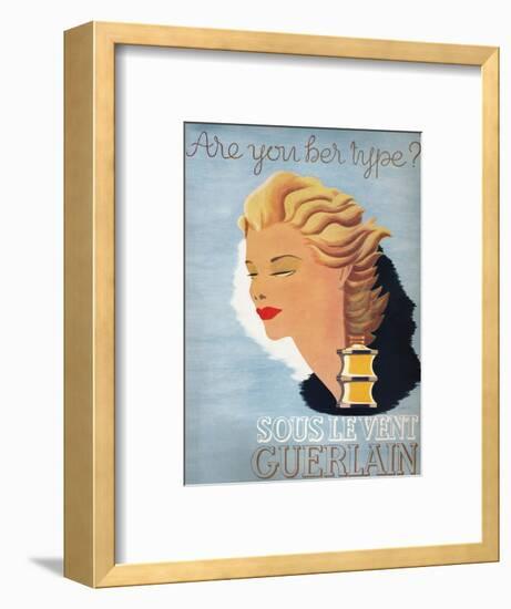 'Are you her type? - Sous Le Vent Guerlain', 1937-Unknown-Framed Giclee Print