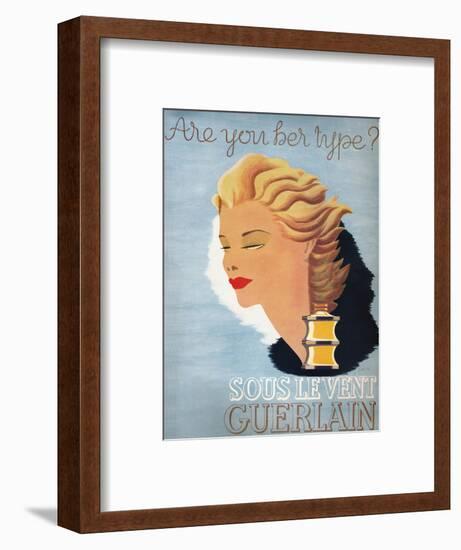 'Are you her type? - Sous Le Vent Guerlain', 1937-Unknown-Framed Giclee Print