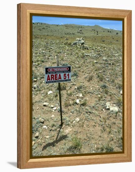 Area 51 UFO Site-Detlev Van Ravenswaay-Framed Premier Image Canvas