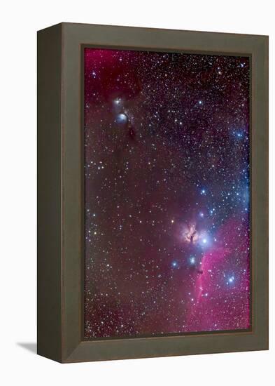 Area around the Belt of Orion, with the Horsehead and Flame Nebula-null-Framed Premier Image Canvas