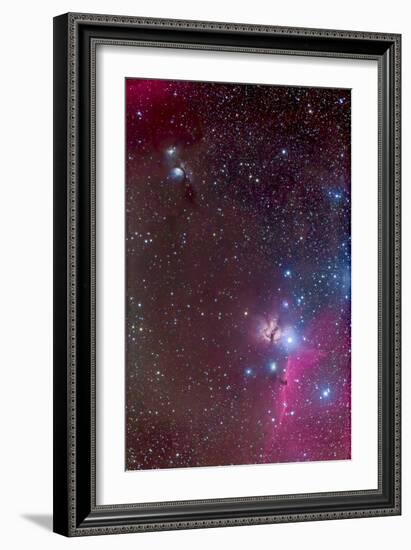 Area around the Belt of Orion, with the Horsehead and Flame Nebula-null-Framed Photographic Print