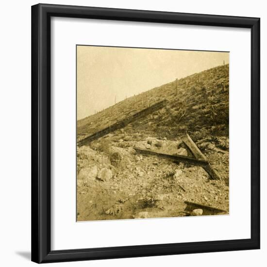 Area surrounding the fort at Douaumont, northern France, c1914-c1918-Unknown-Framed Photographic Print