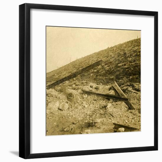 Area surrounding the fort at Douaumont, northern France, c1914-c1918-Unknown-Framed Photographic Print