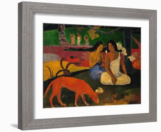 Arearea Or Jokes, 1892-Paul Gauguin-Framed Giclee Print