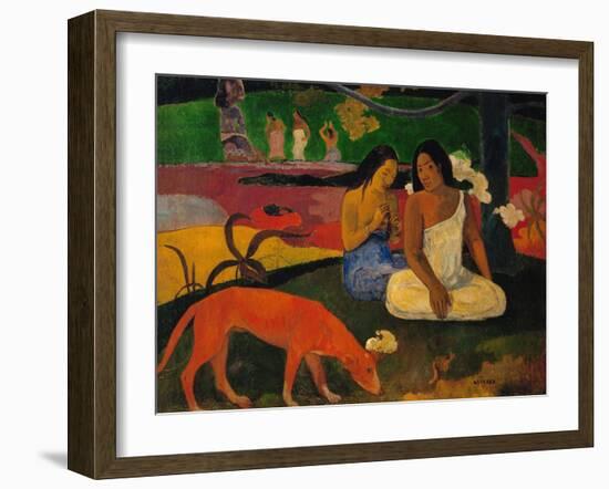 Arearea Or Jokes, 1892-Paul Gauguin-Framed Giclee Print