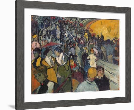 Arena at Arles Spectators in the Arena at Arles-Vincent Van Gogh-Framed Premium Giclee Print