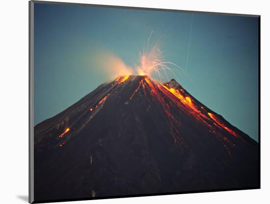 Arenal Volcano Erupting at Night, Costa Rica-Charles Sleicher-Mounted Photographic Print
