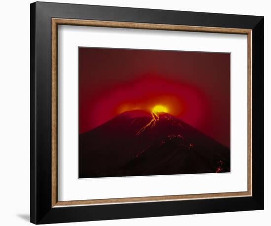 Arenal Volcano Erupting, Lava, Costa Rica-Robert Houser-Framed Photographic Print