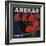 Arenas Brand - Los Angeles, California - Citrus Crate Label-Lantern Press-Framed Art Print