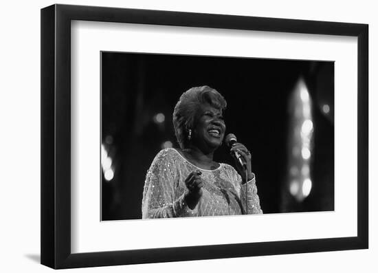 Aretha Franklin in Lights-null-Framed Art Print