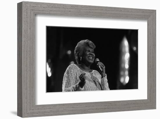 Aretha Franklin in Lights-null-Framed Art Print