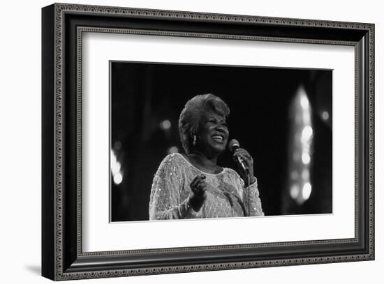 Aretha Franklin in Lights-null-Framed Art Print