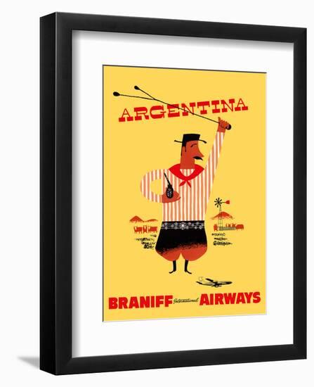 Argentina - Argentinian Gaucho-Pacifica Island Art-Framed Art Print