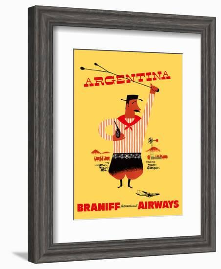 Argentina - Argentinian Gaucho-Pacifica Island Art-Framed Art Print