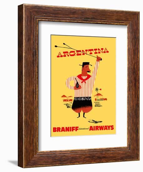 Argentina - Argentinian Gaucho-Pacifica Island Art-Framed Art Print