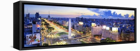 Argentina, Buenos Aires, Avenida 9 De Julio and Obelisk-Michele Falzone-Framed Premier Image Canvas