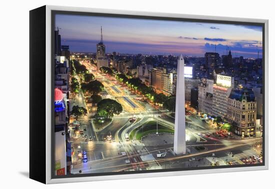 Argentina, Buenos Aires, Avenida 9 De Julio and Obelisk-Michele Falzone-Framed Premier Image Canvas