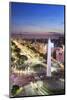 Argentina, Buenos Aires, Avenida 9 De Julio and Obelisk-Michele Falzone-Mounted Photographic Print