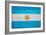 Argentina Flag Design with Wood Patterning - Flags of the World Series-Philippe Hugonnard-Framed Art Print