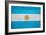 Argentina Flag Design with Wood Patterning - Flags of the World Series-Philippe Hugonnard-Framed Art Print