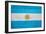 Argentina Flag Design with Wood Patterning - Flags of the World Series-Philippe Hugonnard-Framed Art Print