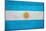 Argentina Flag Design with Wood Patterning - Flags of the World Series-Philippe Hugonnard-Mounted Art Print
