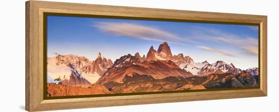 Argentina, Patagonia, El Chalten, Los Glaciares National Park, Cerro Torre and Cerro Fitzroy Peaks-Michele Falzone-Framed Premier Image Canvas