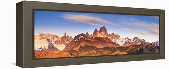 Argentina, Patagonia, El Chalten, Los Glaciares National Park, Cerro Torre and Cerro Fitzroy Peaks-Michele Falzone-Framed Premier Image Canvas