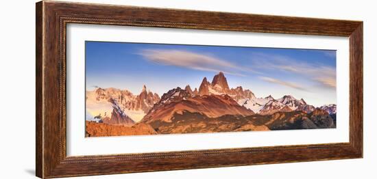 Argentina, Patagonia, El Chalten, Los Glaciares National Park, Cerro Torre and Cerro Fitzroy Peaks-Michele Falzone-Framed Photographic Print