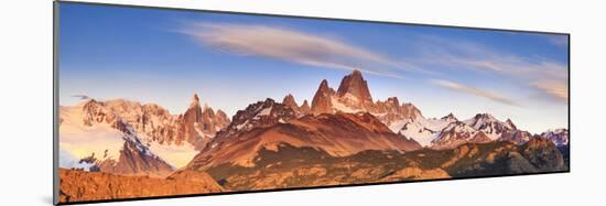 Argentina, Patagonia, El Chalten, Los Glaciares National Park, Cerro Torre and Cerro Fitzroy Peaks-Michele Falzone-Mounted Photographic Print