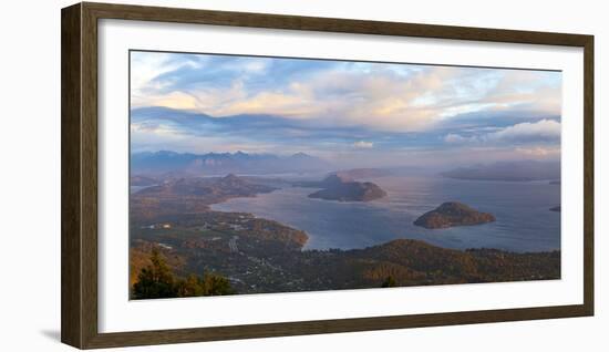 Argentina, Patagonia, Lake Lago Nahuel Huapi, View from the Mountain Cerro Don Otto, Sunrise-Chris Seba-Framed Photographic Print