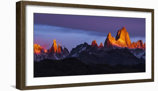 Argentina, Patagonia, Sunrise, colorful-George Theodore-Framed Photographic Print