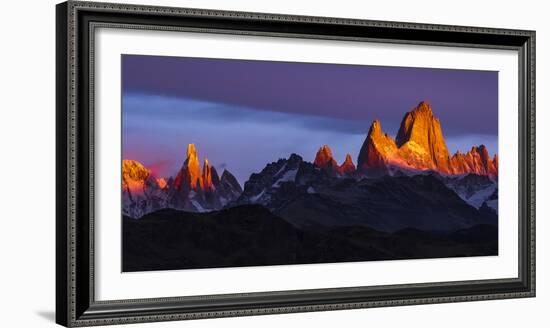 Argentina, Patagonia, Sunrise, colorful-George Theodore-Framed Photographic Print